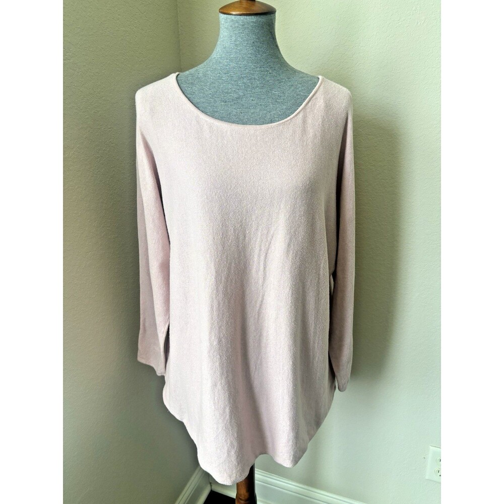 Michael Michael Kors Women's Size 2X Pink Long Sleeve Knit Tunic Top